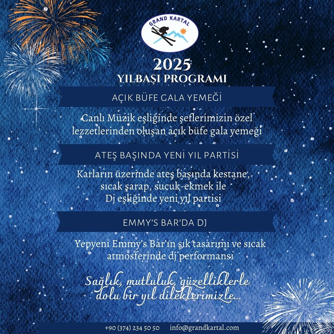 Grand Kartal Hotel Kartalkaya Yılbaşı Programı