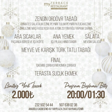 MyTerrace Restaurant Bayraklı İzmir Yılbaşı Programı (2)