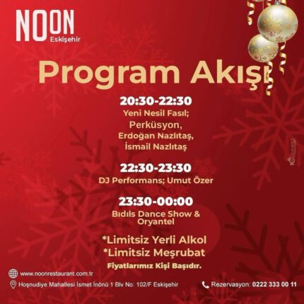 Noon Restaurant Eskişehir Yılbaşı Programı (2)